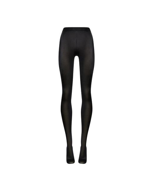 Wolford Black Satin De Luxe Tights