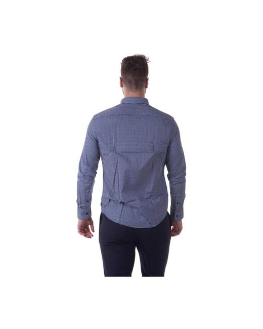 Armani Jeans Blue Casual Shirts for men