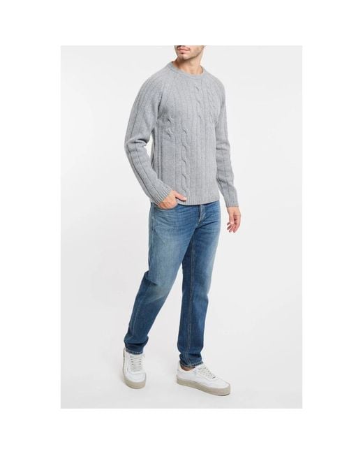 Daniele Fiesoli Gray Round-Neck Knitwear for men