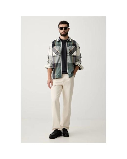 Barbour Ettrick Checked Overshirt in het Gray voor heren