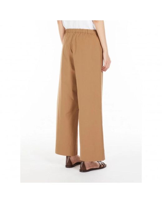 Wide Trousers Max Mara en coloris Natural