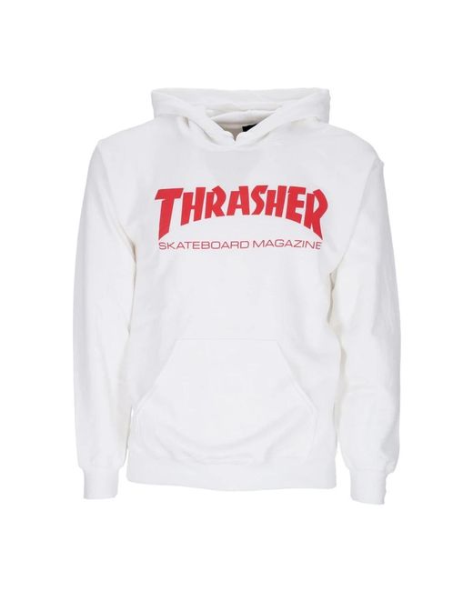 Thrasher Hoodies & Sweatvesten ,Wit ,Katoen Wit/Rood Skatemag Hoodie in het White voor heren