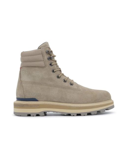 Moncler Gray Lace-Up Boots for men