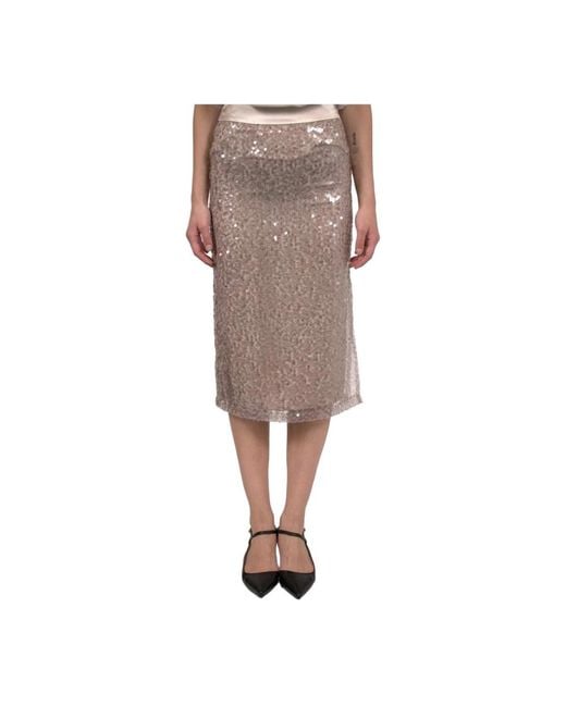 Peserico Gray Midi Skirts