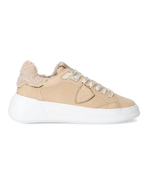 Philippe Model Schoenen ,Sneakers Tres Temple Tennis in het Natural
