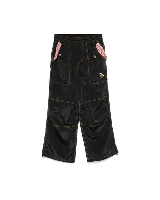 PUMA Black Wide Trousers for men