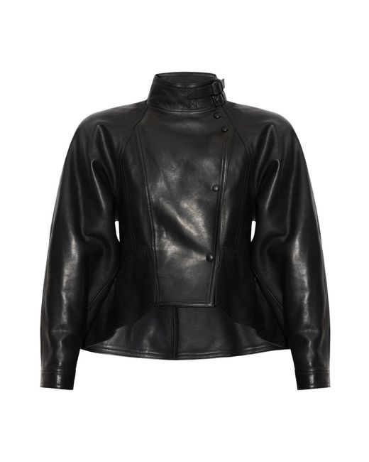 Leather Jackets Balmain en coloris Black