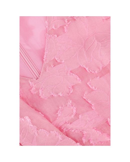 SELECTED Kleedjes ,Roze ,Mini-Jurk Met V-Hals Voor De Zomer in het Pink