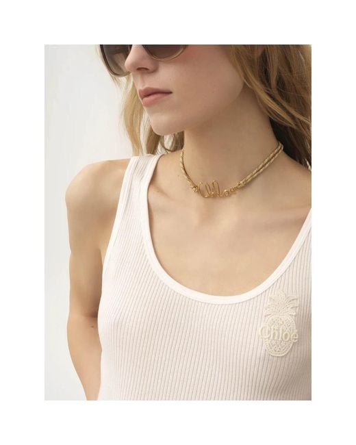 Necklaces Chloé de color Metallic