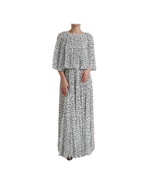 Dolce & Gabbana Gray Maxi Dresses