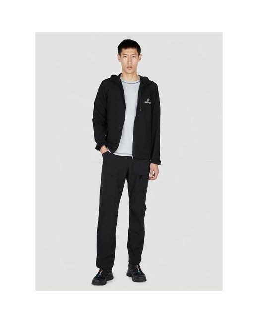 Ostrya Jassen ,Zwart ,Windbreaker Met Capuchon En Logo in het Black voor heren