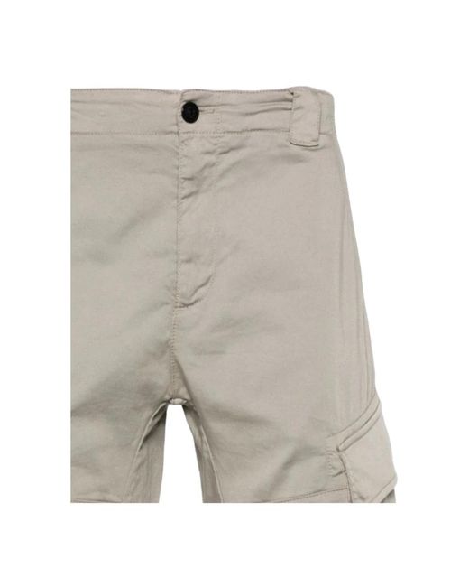 C P Company Gray Casual Shorts for men