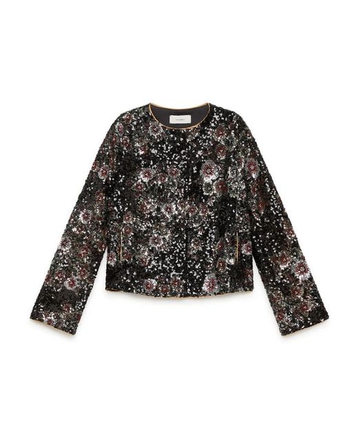 Maliparmi Sparkling Flowers Jacket in het Black