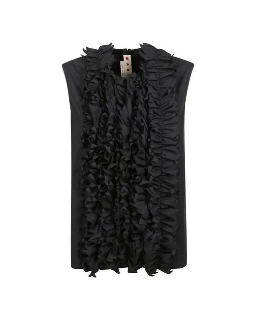 Sleeveless Tops Marni en coloris Black