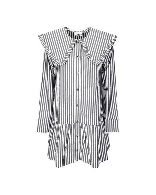 Shirt Dresses Ganni de color Blue