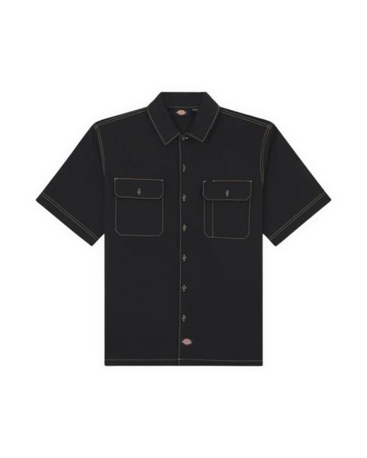 Dickies Riverbend Arbeits Hemd Schwarz in Black für Herren