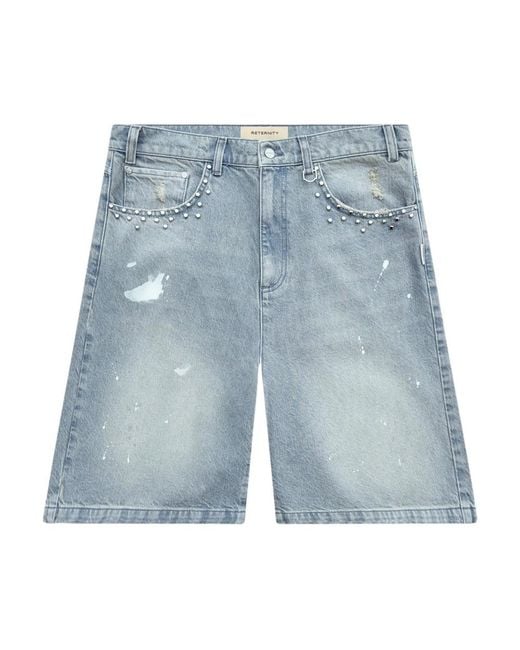 RETERNITY Blue Denim Shorts for men