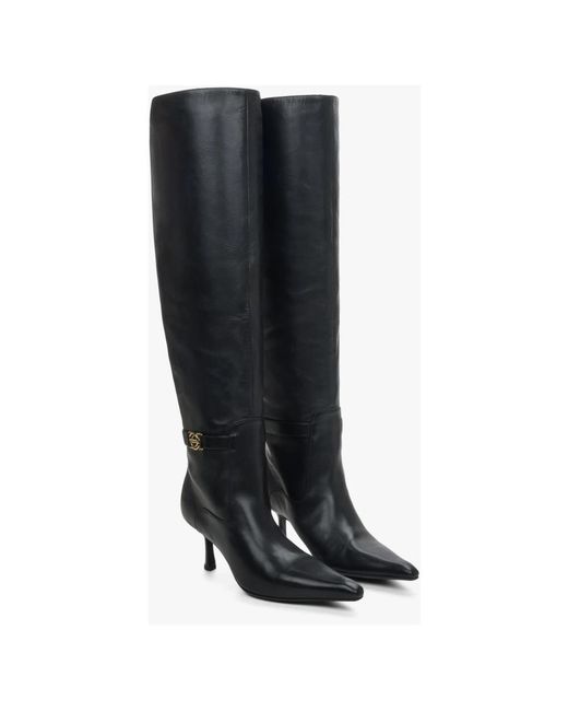 ESTRO Black Over-The-Knee Boots