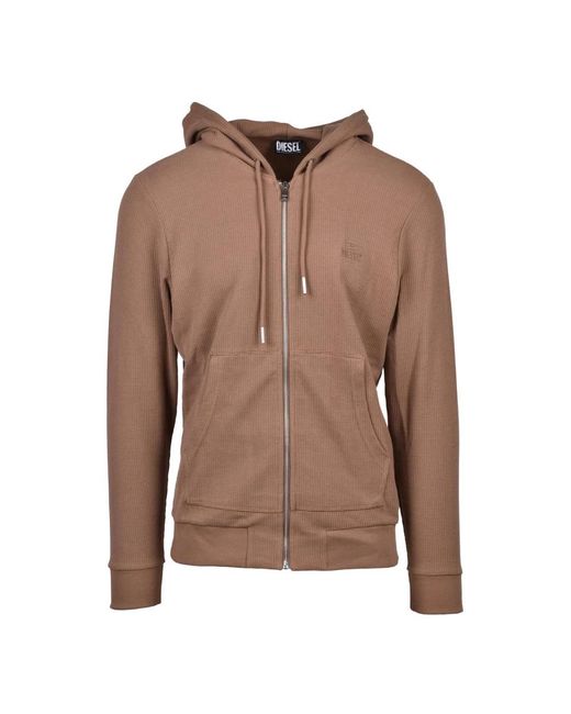 DIESEL Brown Zip-Throughs for men