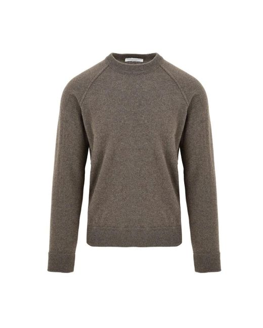 FILIPPO DE LAURENTIIS Eleganter rundhals-strickpullover in visone in Gray für Herren