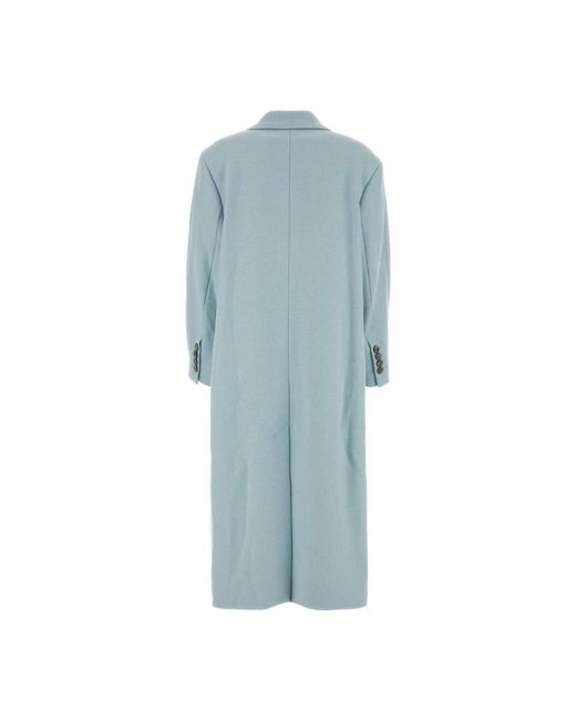 AMI Blue Einreihiger Mantel Aus Wollmischung