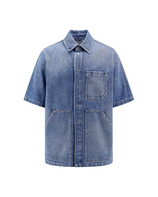 Fendi Blue Denim Shirts for men