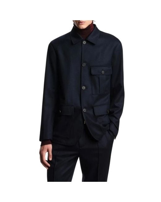 Emporio Armani Blue Light Jackets for men