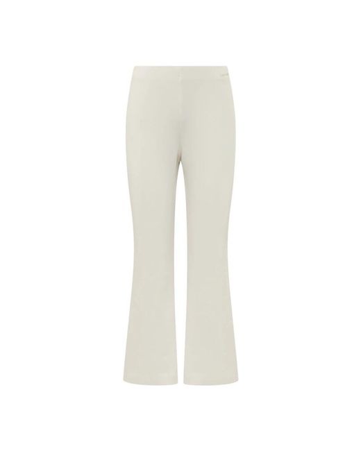 Calvin Klein Broeken ,Polyester Spacer Broeken in het Natural