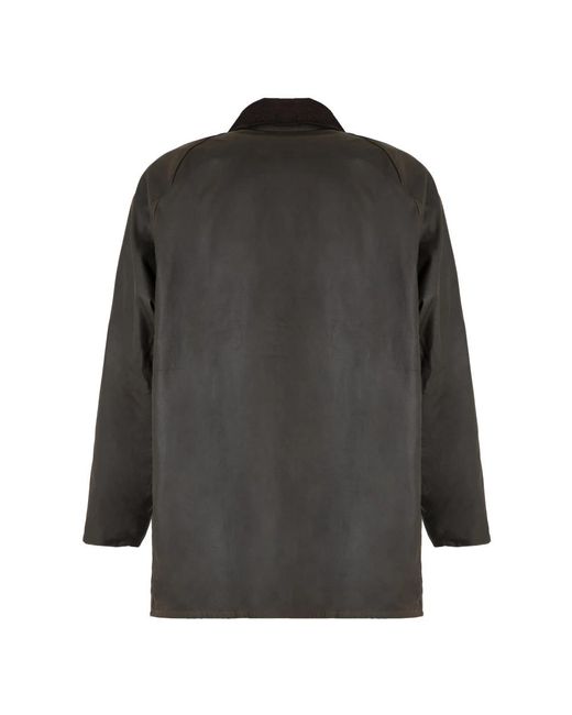 Barbour Jassen ,Groen ,Katoen Gewaxte Katoenen Jas Met Corduroy Kraag in het Black voor heren