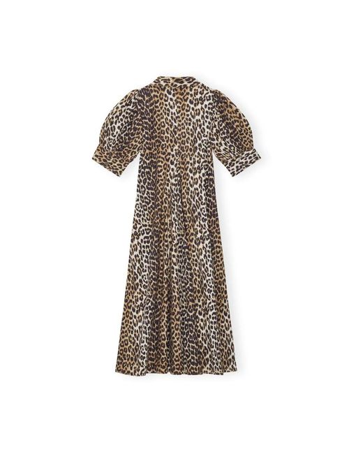 Ganni Natural Midi Dresses