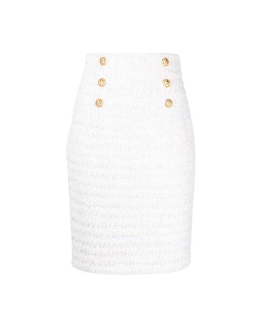 Pencil Skirts Balmain de color White