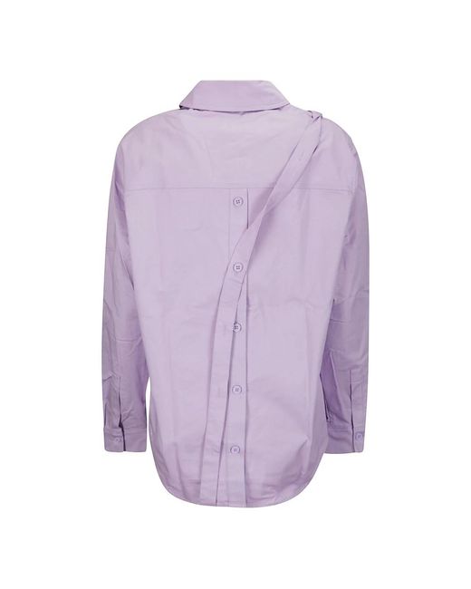 Stine Goya Purple Martina solid popeline hemd