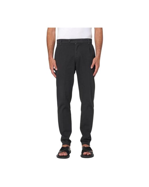 Eleventy Black Slim-Fit Trousers for men