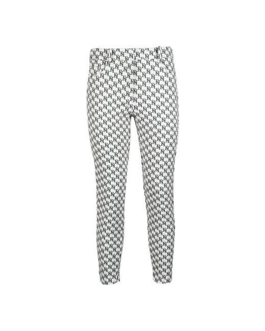 Elisabetta Franchi Gray Slim-Fit Trousers