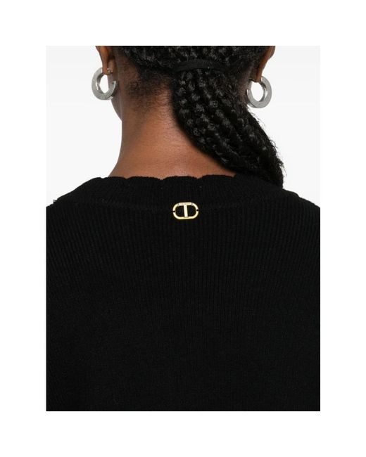 Twinset Black Round-Neck Knitwear