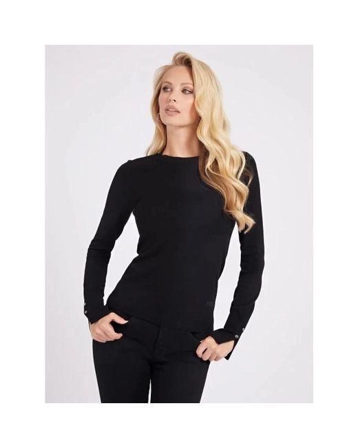 Guess Black Round-Neck Knitwear