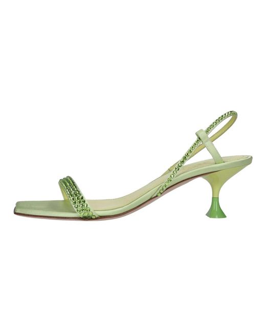 3Juin Green High Heel Sandals
