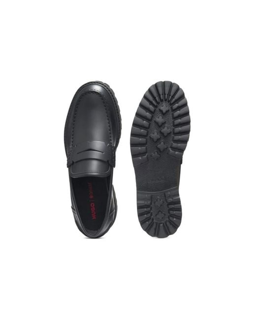 HUGO Black Loafers for men
