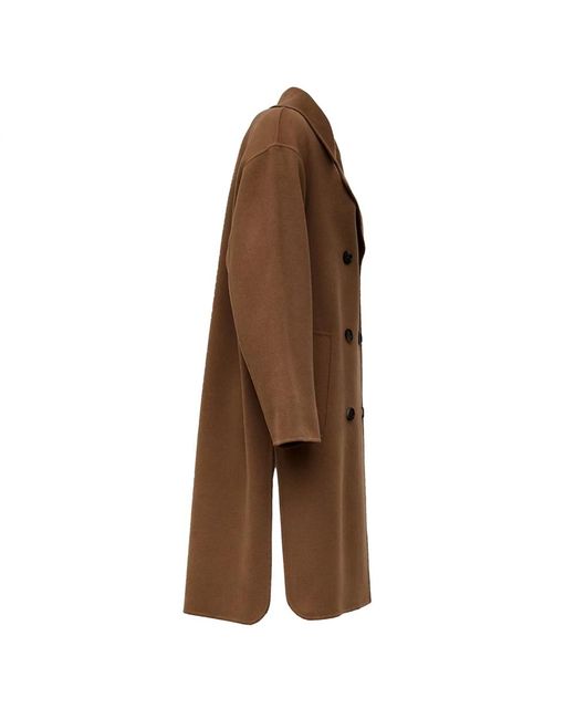 Max Mara Brown Double-Breasted Coats