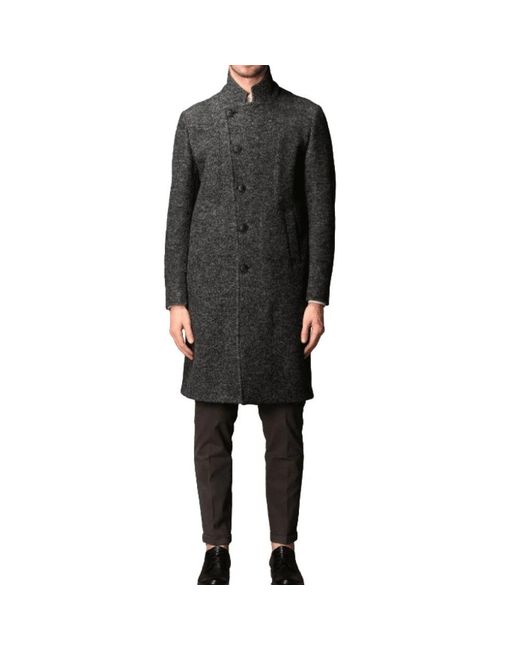 Armani Black Single-Breasted Coats for men