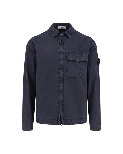 Stone Island Blue Light Jackets for men