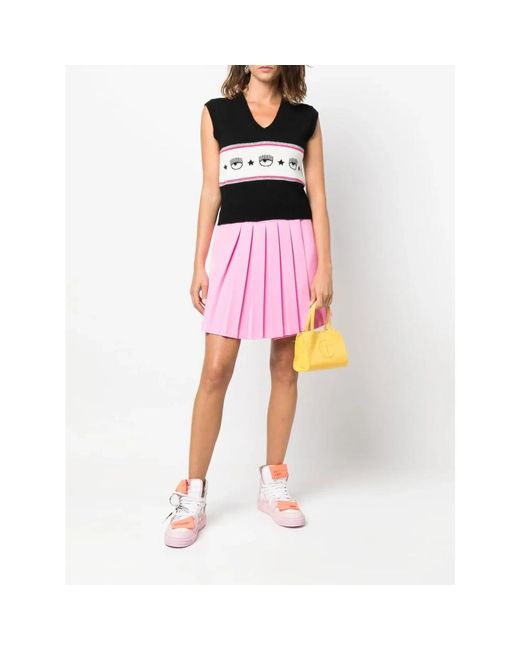 Chiara Ferragni Black V-Neck Knitwear