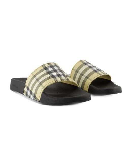 Burberry Green Lf Furley Sandals