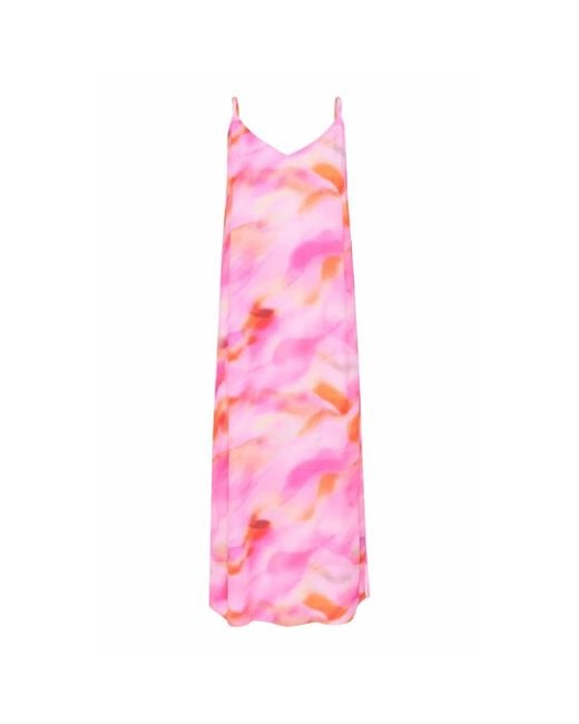 Midi Dresses Cream de color Pink