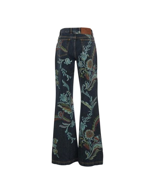 Etro Blue Boot-Cut Jeans