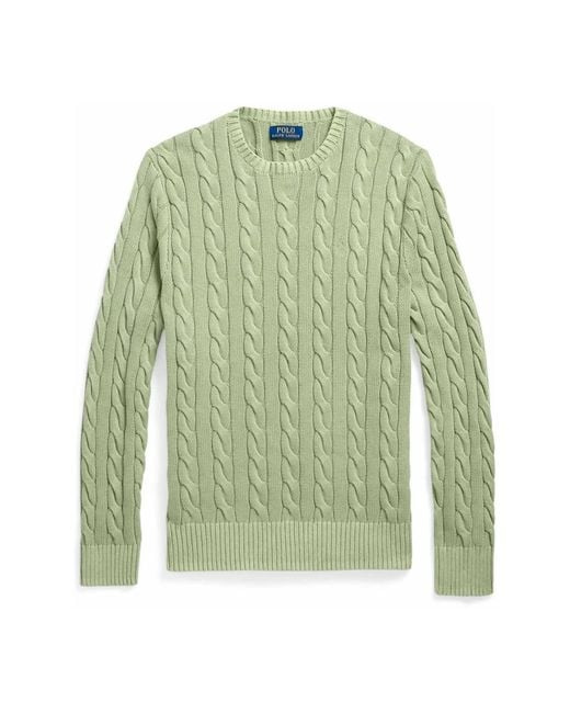 Round-Neck Knitwear Polo Ralph Lauren de hombre de color Green