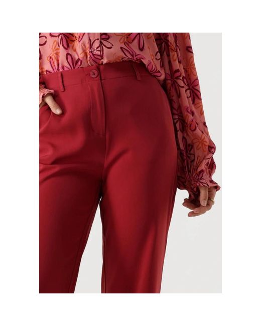 Ydence Wide Trousers in het Red