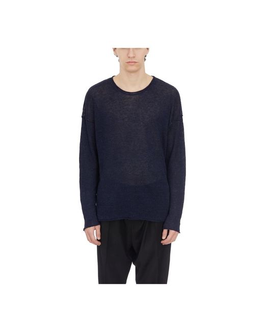 Isabel Benenato Blue Round-Neck Knitwear for men