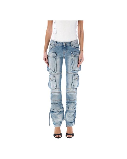 The Attico Blue Straight Fit Jeans