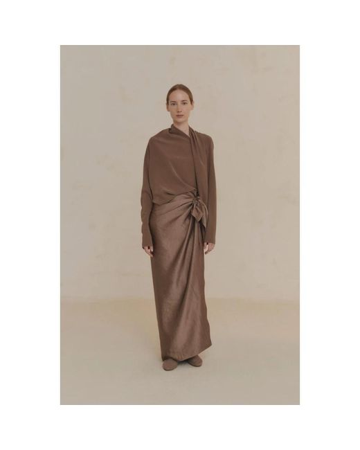 Cortana Brown Maxi Skirts